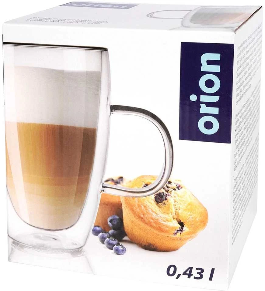 Orion Termo stiklinės su dviguba sienele kavos latte 430 ml