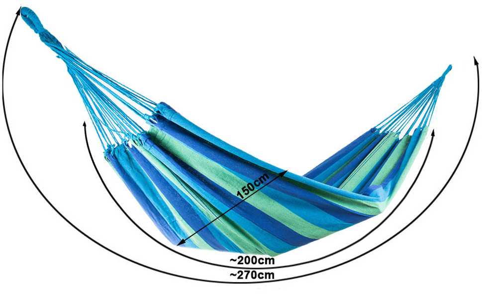 Verk Group Dvigubas sodo hamakas su dėklu 200 x 150 cm