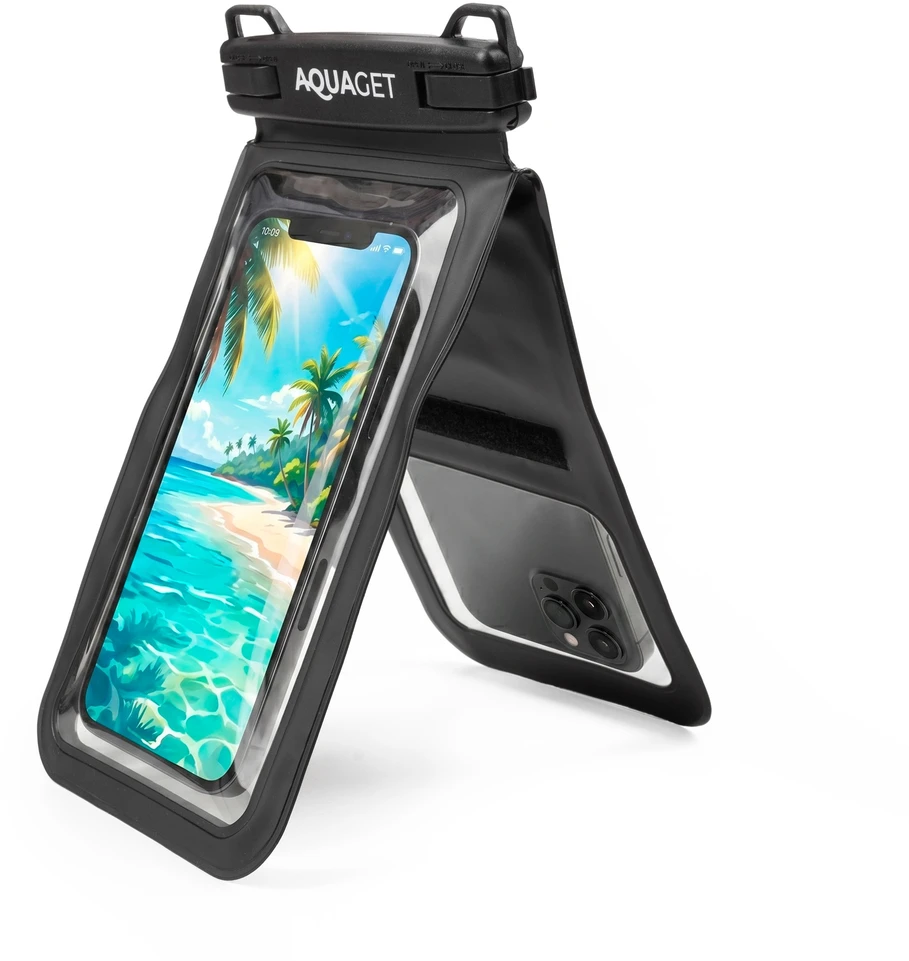 Springos Dvigubas telefono dėklas IPX8, skaidrus / juodas, 21,5 cm