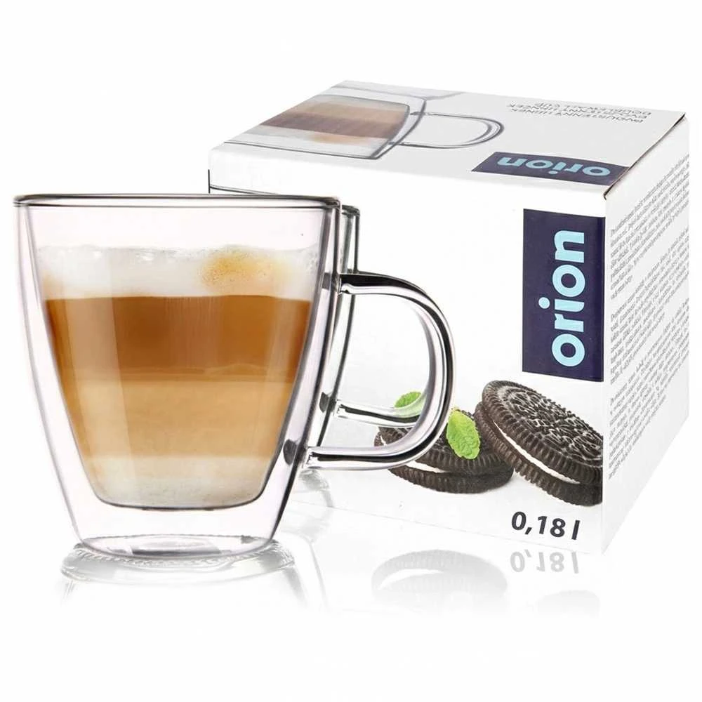 Orion Dvigubo stiklo puodelis, 180 ml