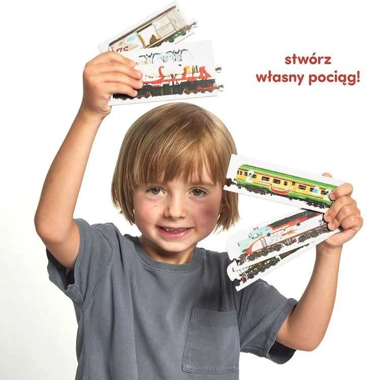 Dėlionė CzuCzu Double-sided Puzzle Trains 54 double-sided pieces ZA5558 technique
