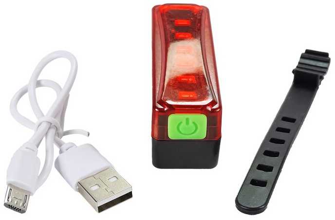 Verk Group Dviračio galinė lempa su LED apšvietimu ir USB įkrovimu