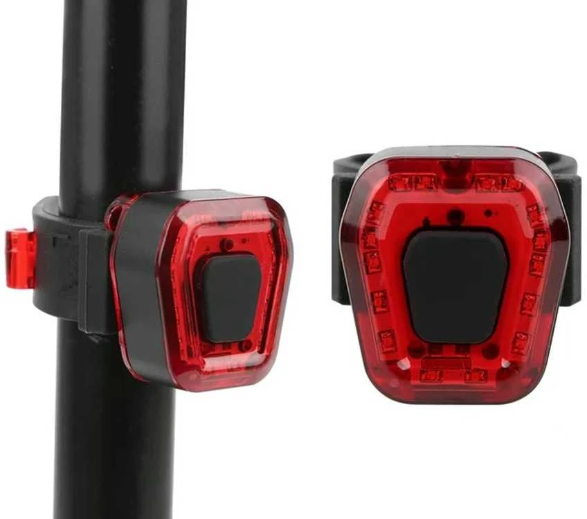 Verk Group Dviračio galinis žibintas 14 LED, juodas, USB įkrovimas