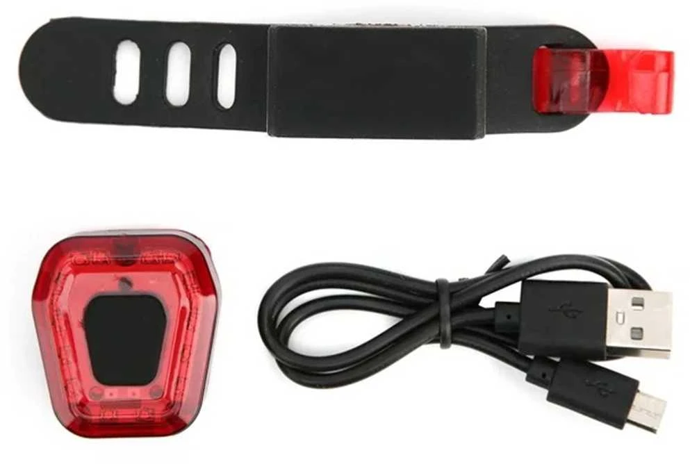 Verk Group Dviračio galinis žibintas 14 LED, juodas, USB įkrovimas