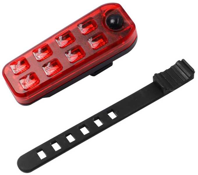 Verk Group Dviračio galinis žibintas LED su USB įkrovimu