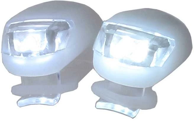 Dviračio lemputės 2 LED priekinės silikoninės
