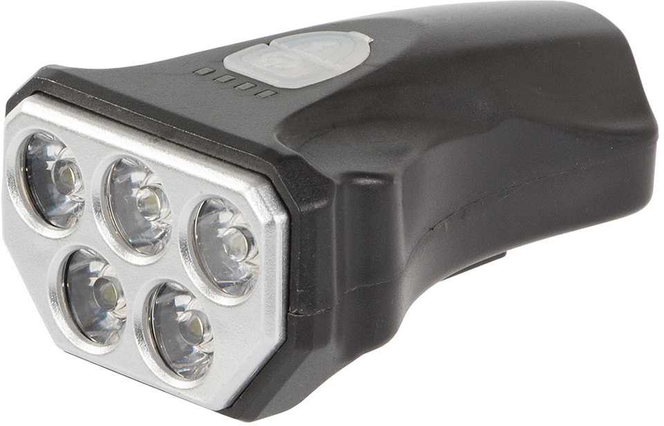 Dviračio priekinis žibintas su 5 LED diodomis ir USB įkrovimu