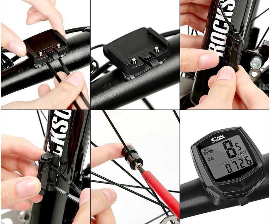 Dviračio spidometras su LCD ekranu