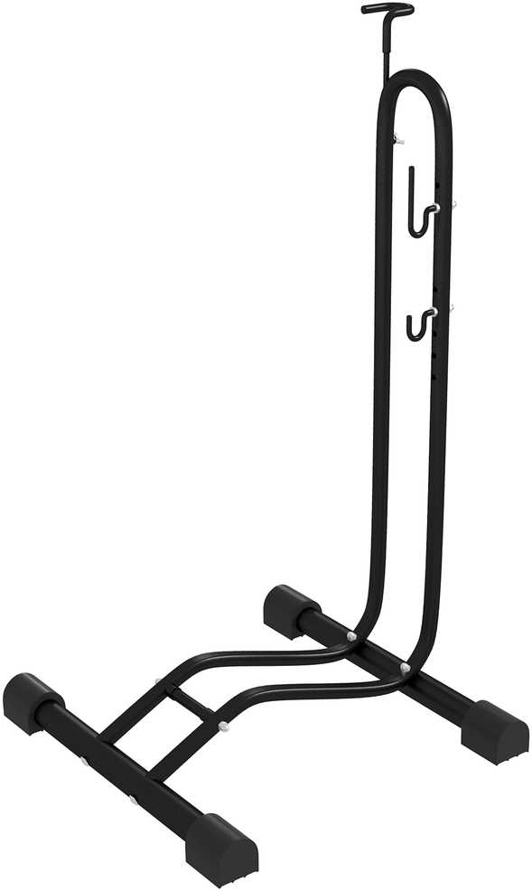 SPORTNOW dviračių stovas vertikalus ir horizontalus radikaliai reguliuojamas stovas 6"-28" ir 700c dviračiams 45 x 44 x 118 cm, metalinis juodas | Aosom