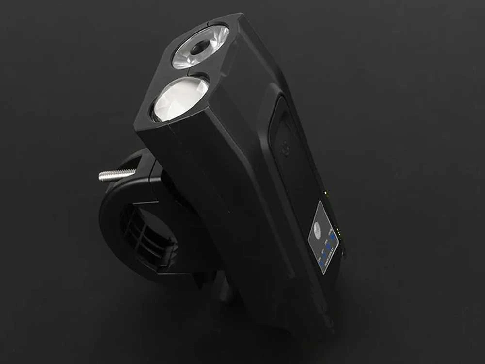 Verk Group Dviračio žibintas su garsiniu signalu 2 viename, LED, 11x5,5x4 cm