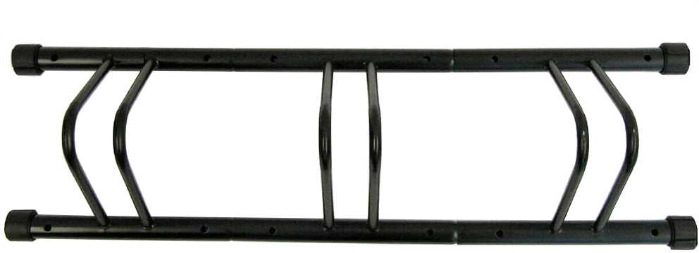 Dviračių stovas 3 dviračiams, universalus, 106,5 x 32,5 x 22,5 cm, juodas