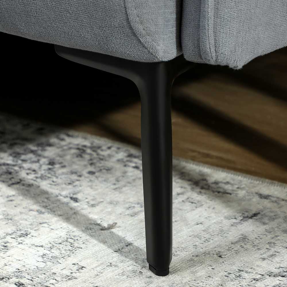 HOMCOM 2 vietų sofa, storos pagalvėlės, aksominis apmušalas, minkšta sofa, juoda