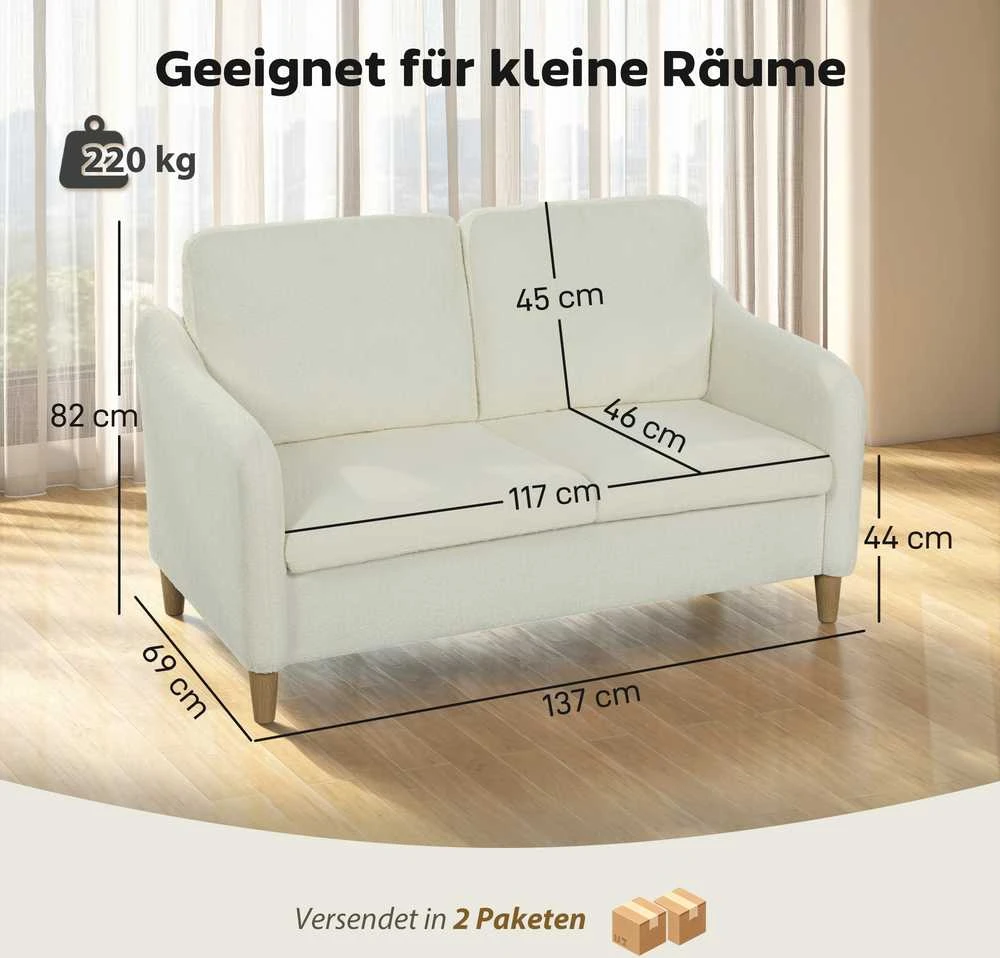 Dvivietė sofa 137 cm