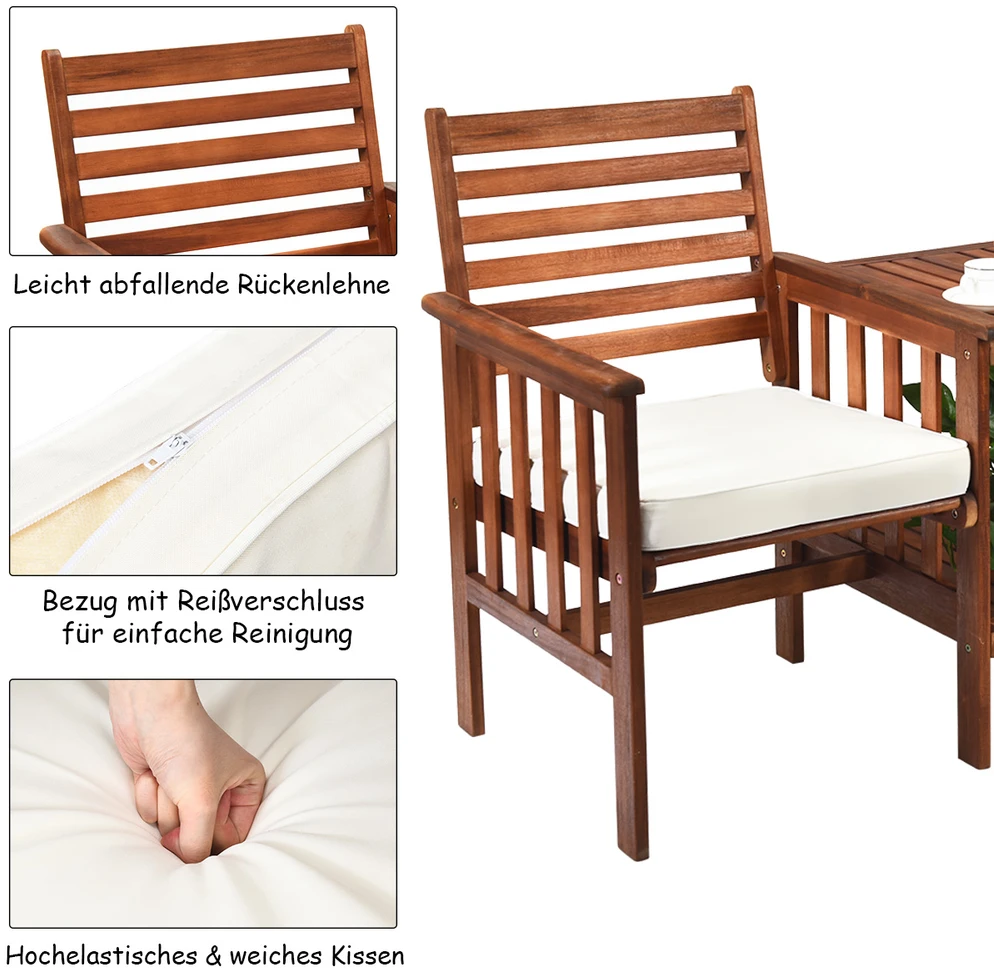 Lauko baldų komplektas Dvivietė sofa ir kavos staliukas 3 vnt.