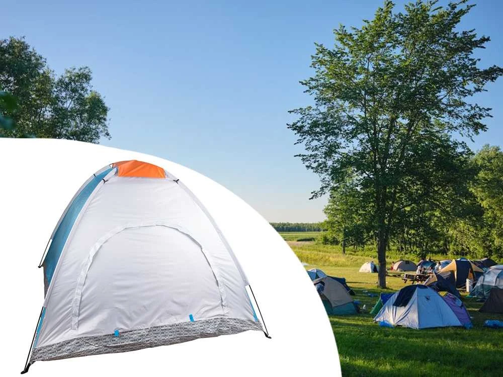 Dvivietė turistinė palapinė su tinkleliu nuo vabzdžių