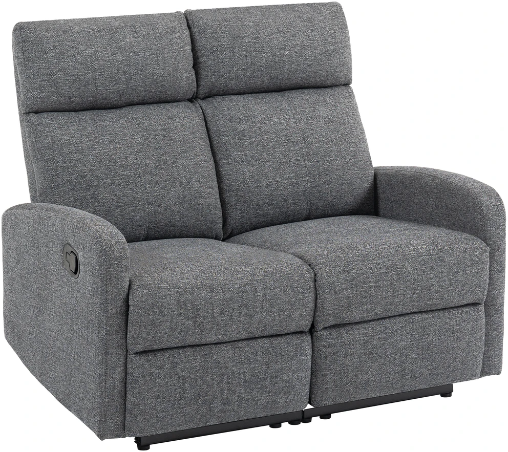 Fotelis HOMCOM 2 vietneutterflyų sofa, individualiai reguliuojami atlošai, kojų atrama, audinio apmušalas, plienas, pilka