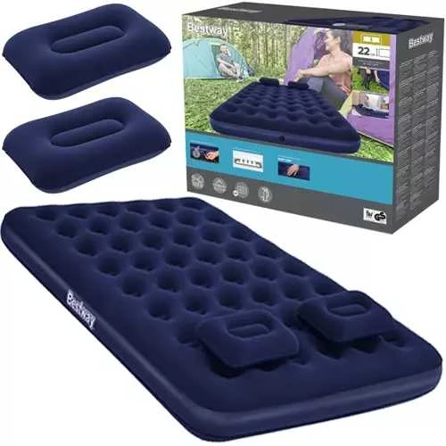 TOP KOMPLEKTAS! Bestway Pavillo dvigulis čiužinys su pompa ir 2 pagalvėlėmis 2.03m x 1.52m x 22cm