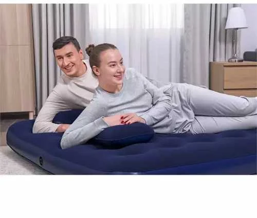 TOP KOMPLEKTAS! Bestway Pavillo dvigulis čiužinys su pompa ir 2 pagalvėlėmis 2.03m x 1.52m x 22cm