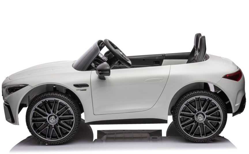 Dvivietis vaikiškas elektromobilis Lean Cars Mercedes AMG SL63, baltas