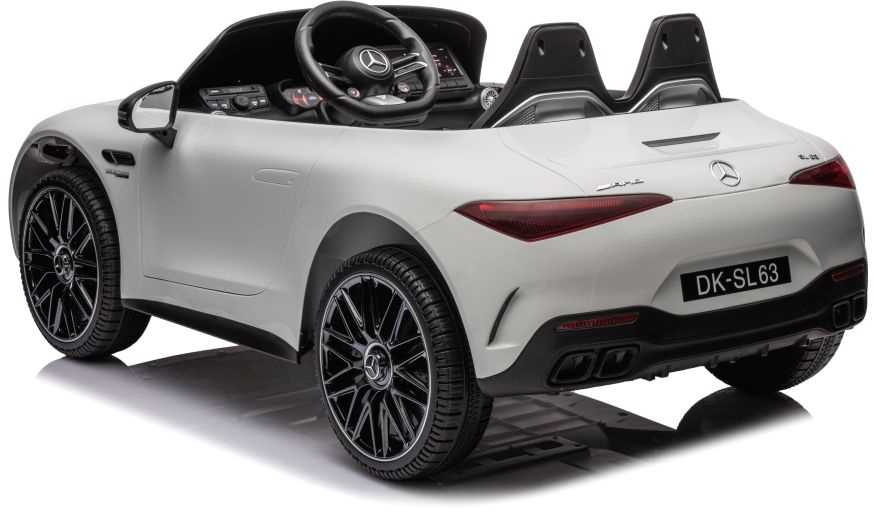 Dvivietis vaikiškas elektromobilis Lean Cars Mercedes AMG SL63, baltas