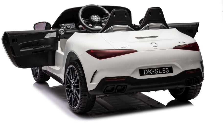 Dvivietis vaikiškas elektromobilis Lean Cars Mercedes AMG SL63, baltas