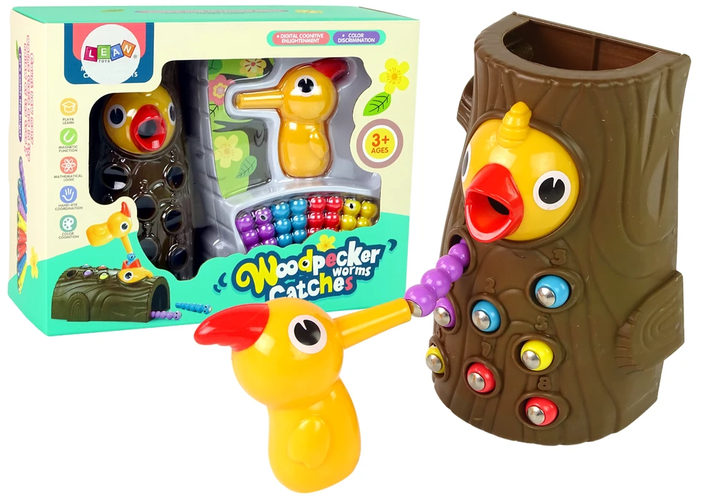 Lean Toys Edukacinis magnetinis žaislas su 8 sliekais, 17 × 8 × 8 cm