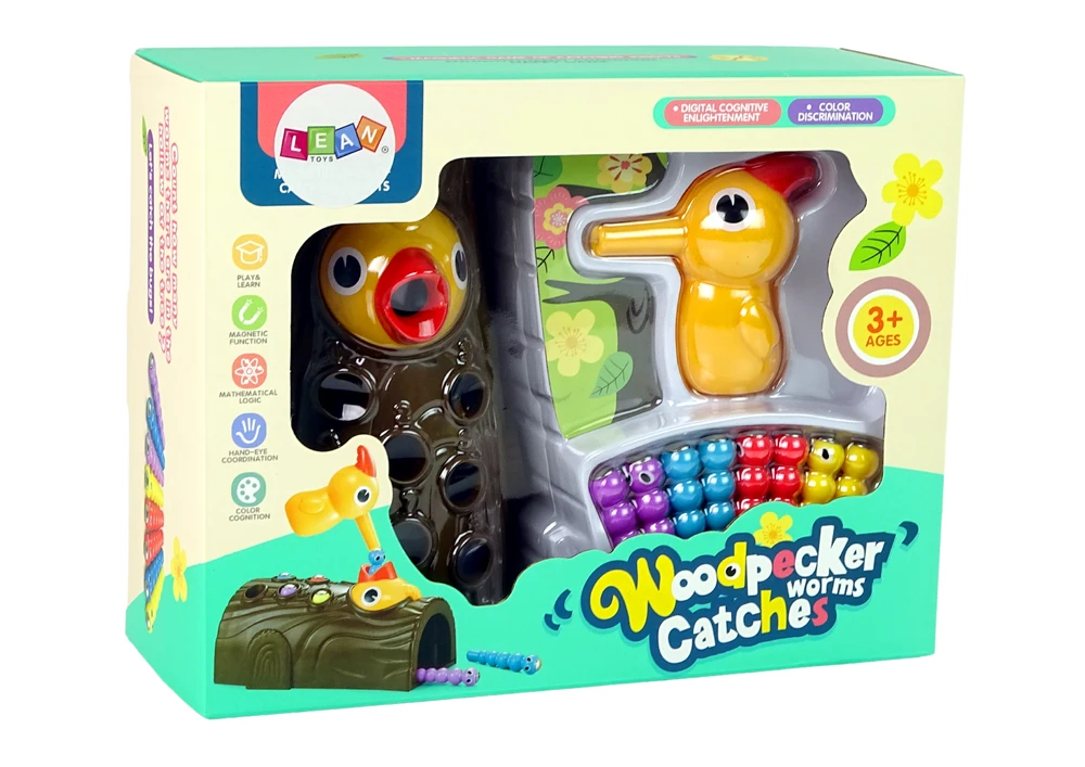 Lean Toys Edukacinis magnetinis žaislas su 8 sliekais, 17 × 8 × 8 cm