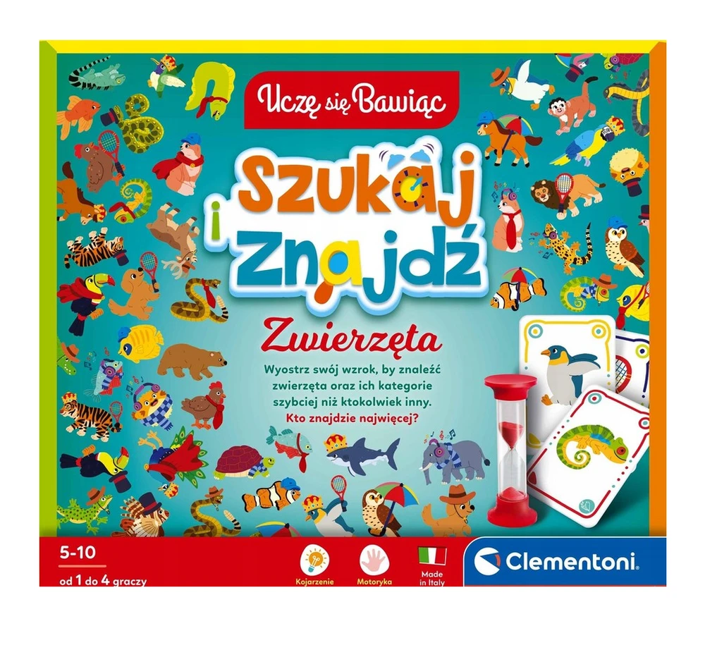 Clementoni Edukacinis stalo žaidimas „Look and Find Animals“, nuo 5 metų