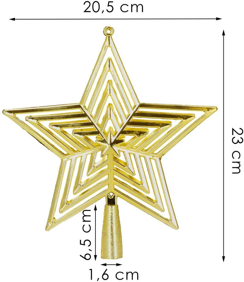 Eglutės Žvaigždė Springos 23 cm auksinė žvaigždė