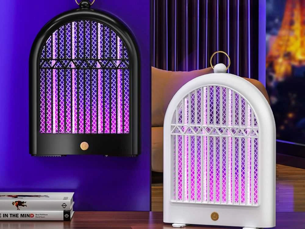 Elektrinė vabzdžių gaudyklė su LED šviesa, 2 veikimo režimai, pakabinama