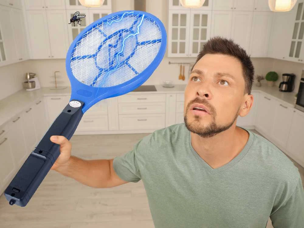 Elektrinė vabzdžių gaudyklė su neslystančia rankena, 43 cm