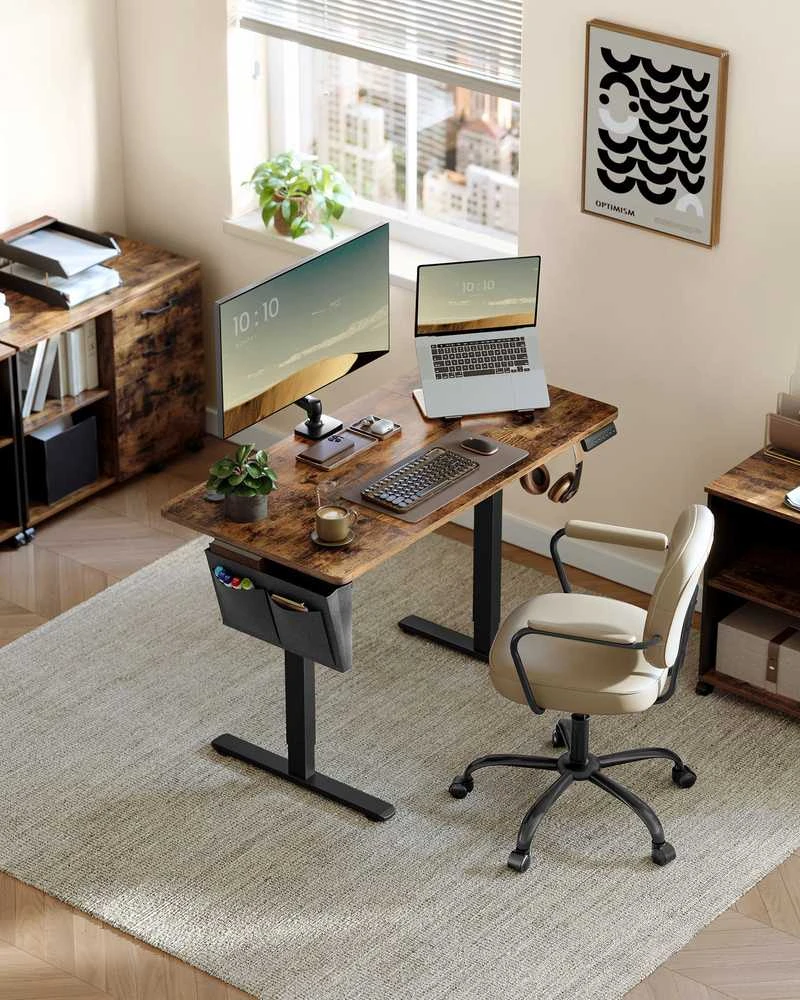 Songmics Reguliuojamo aukščio stalas 60 x 120 x (72-120) cm