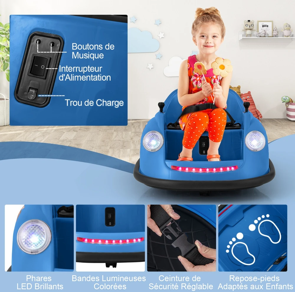 Elektrinis automobilis 12 V mėlynas