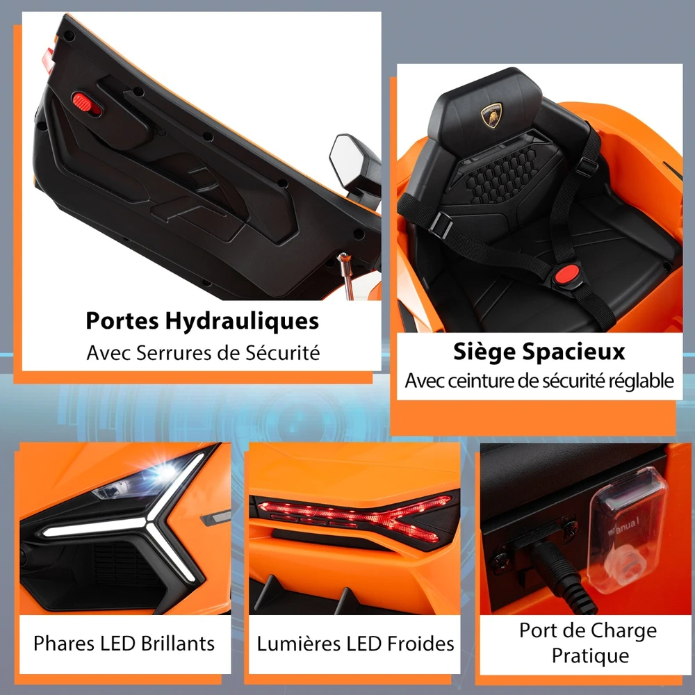 Elektrinis automobilis 12 V oranžinis