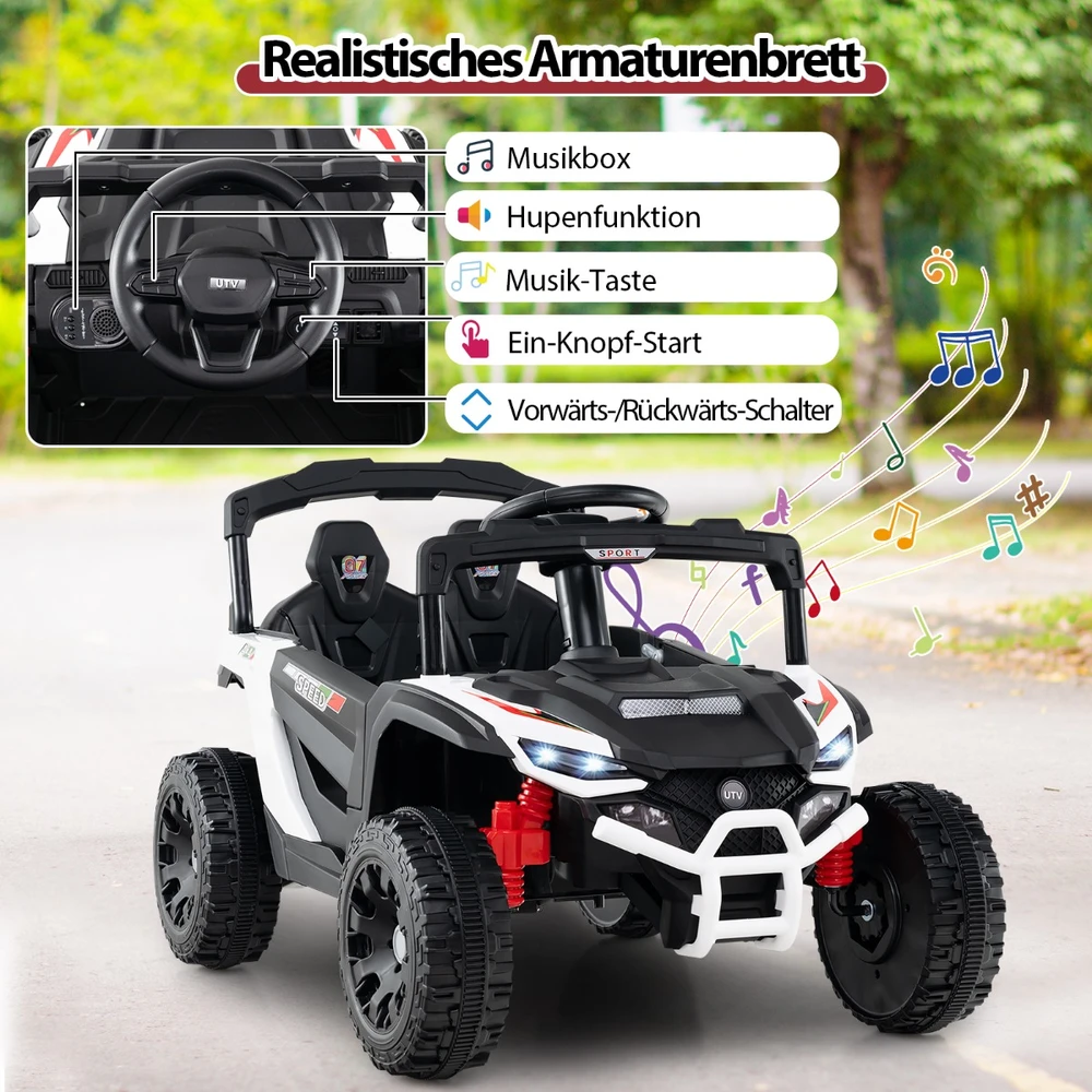 Elektrinis automobilis 12V baltas