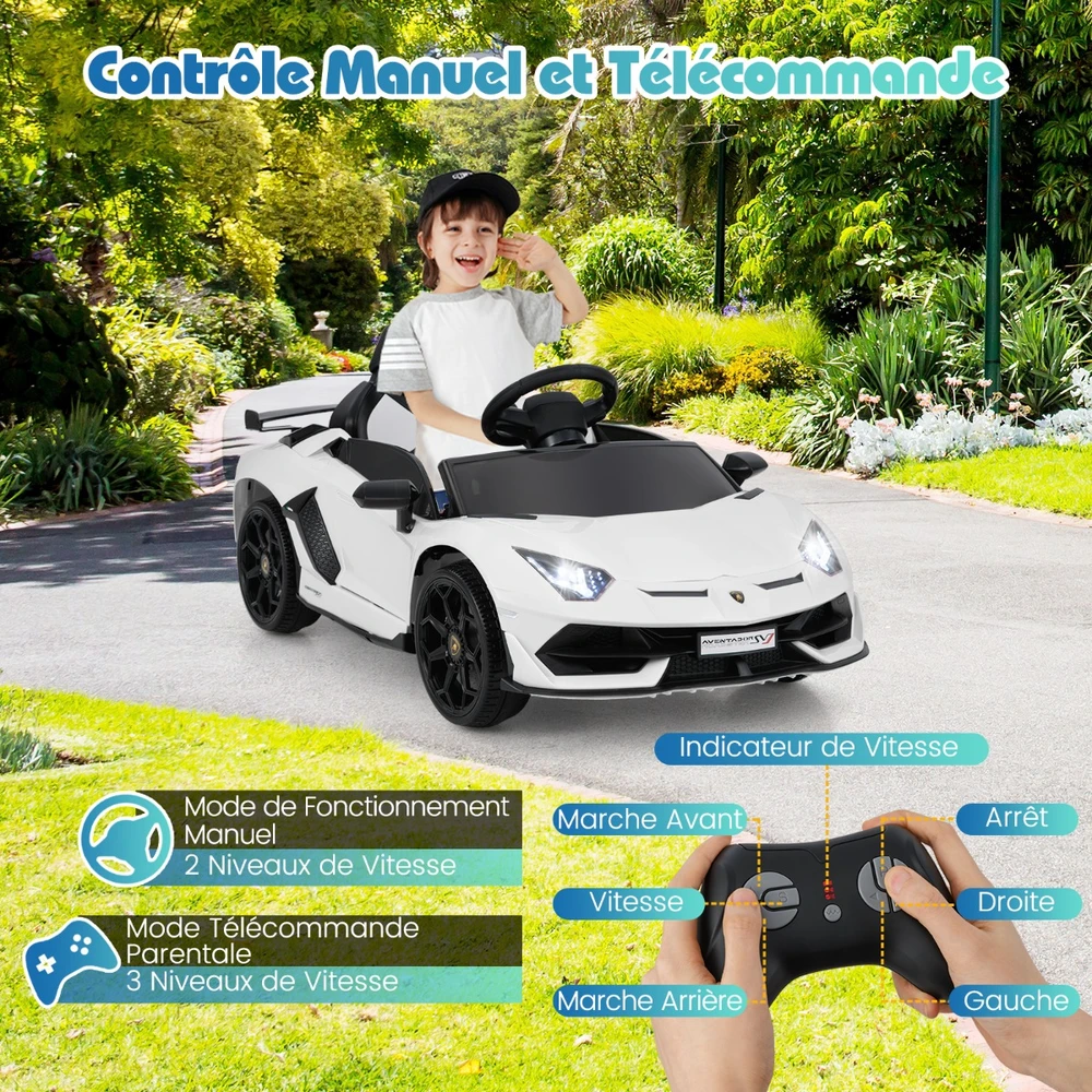 Elektrinis automobilis 12V baltas