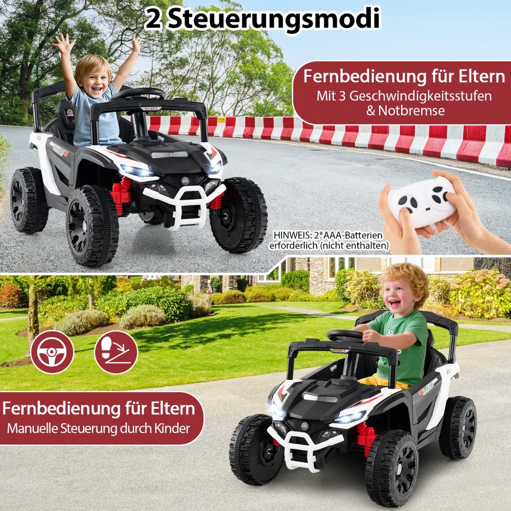 Elektrinis automobilis 12V baltas