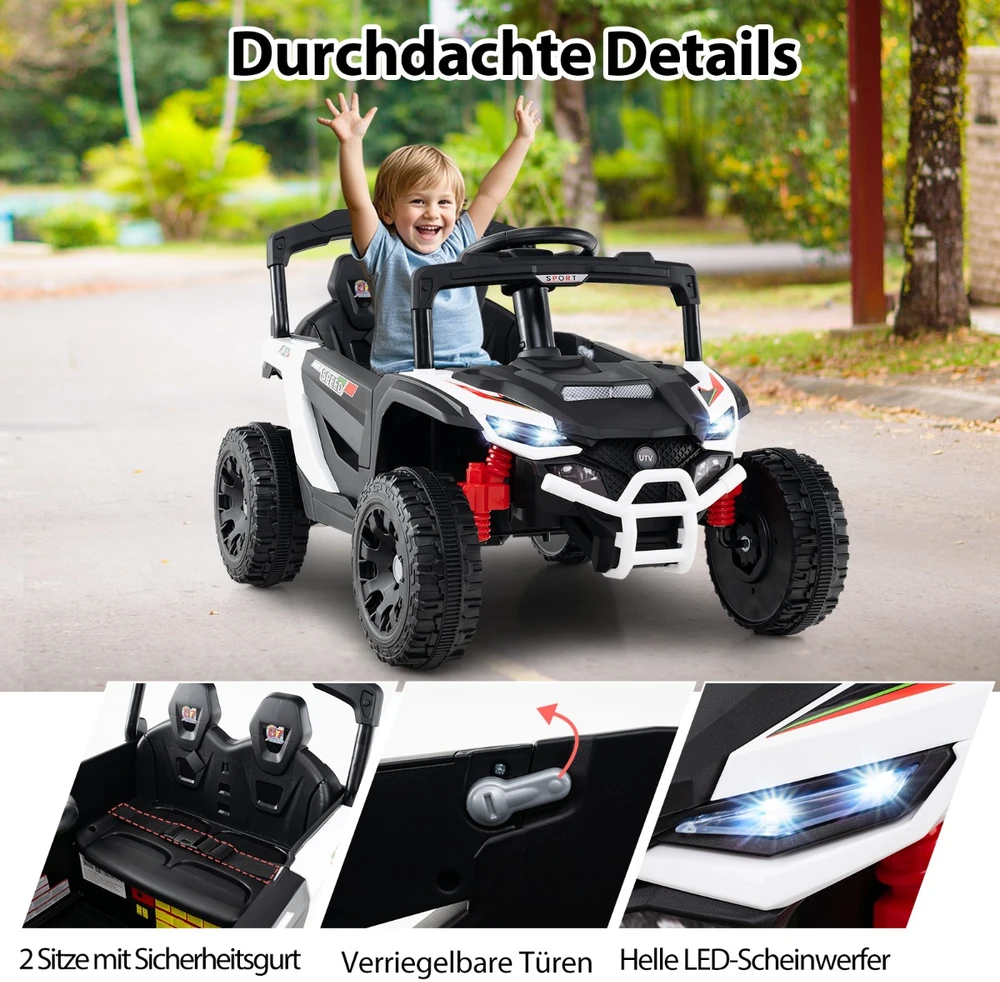 Elektrinis automobilis 12V baltas