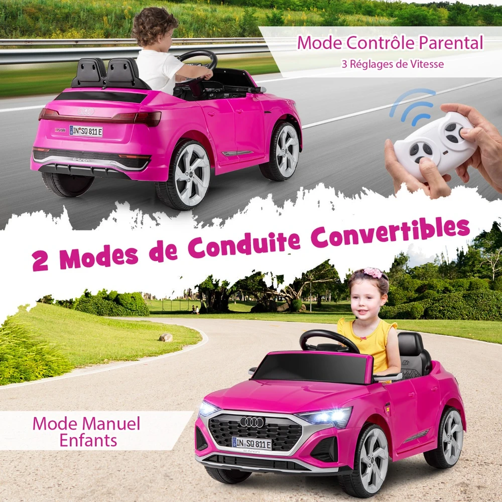 Elektrinis automobilis Audi SQ8 rožinis