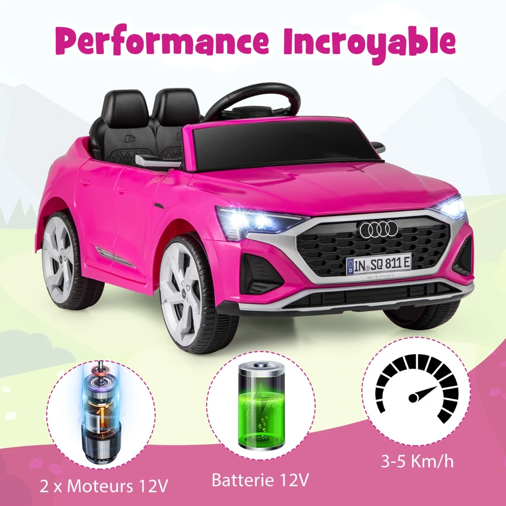 Elektrinis automobilis Audi SQ8 rožinis