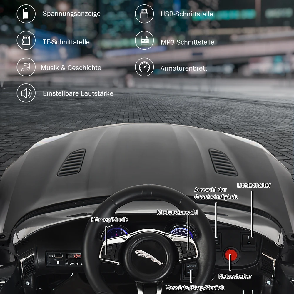 Elektrinis automobilis juodas