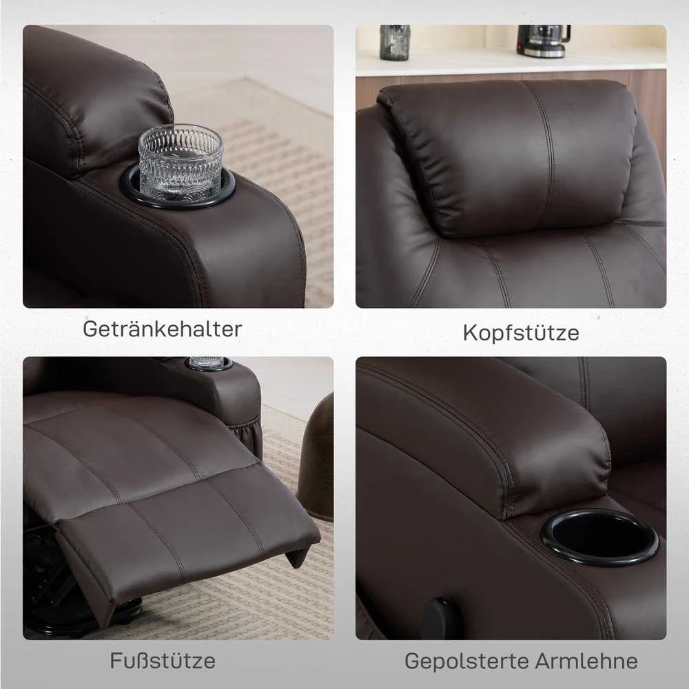 Elektrinis fotelis rudas