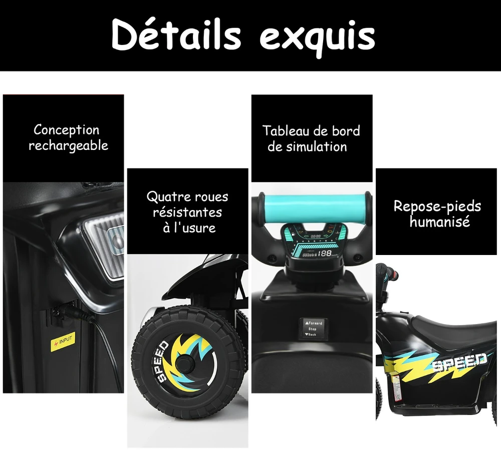 Elektrinis keturratis juodas