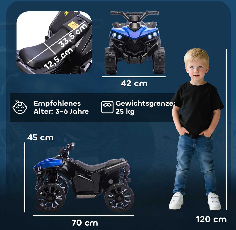 Elektrinis keturratis mėlynas