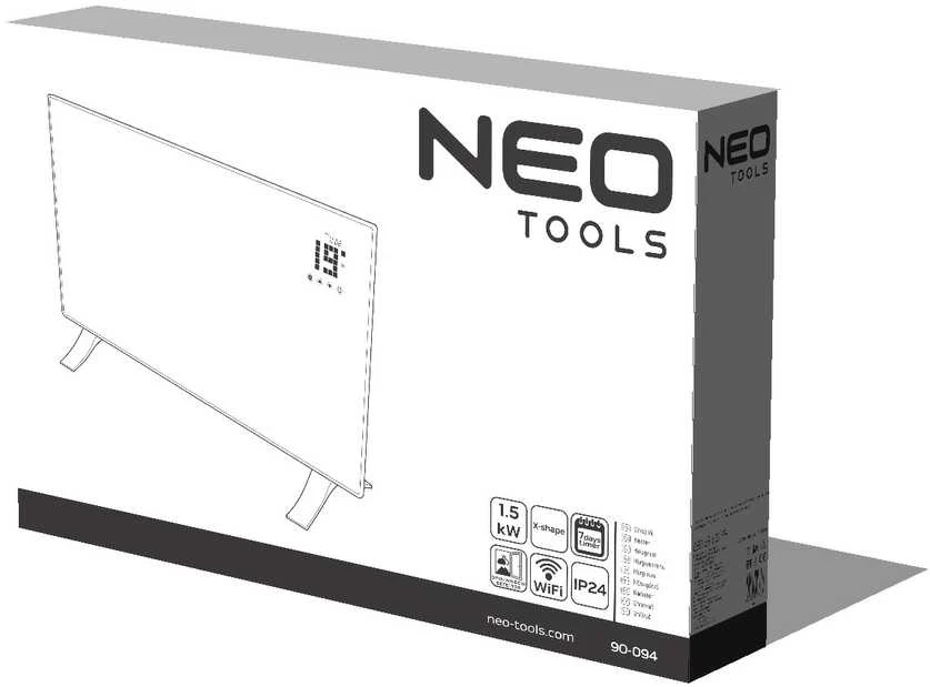 Šildytuvas Neo TOP-90-094 1500W (Ekspozicinė prekė)