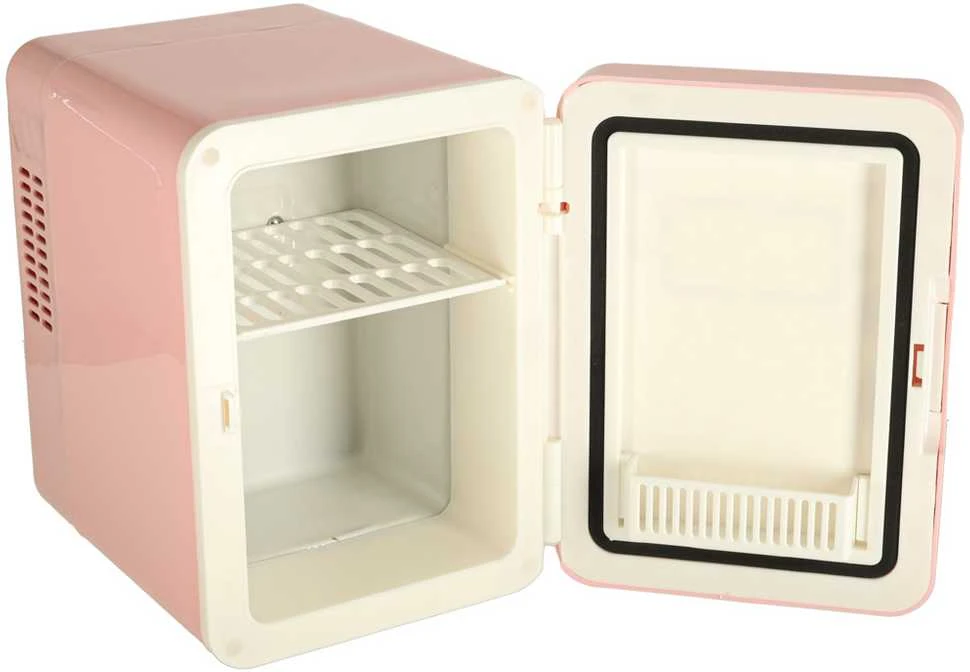 Ikonka Elektrinis mini šaldytuvas 4L, rožinė
