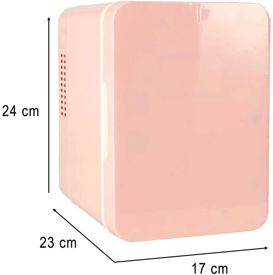 Ikonka Elektrinis mini šaldytuvas 4L, rožinė