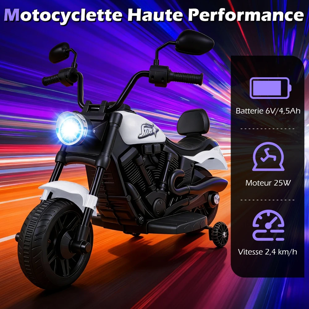 Elektrinis motociklas baltas