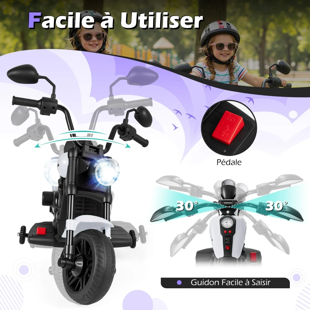 Elektrinis motociklas baltas
