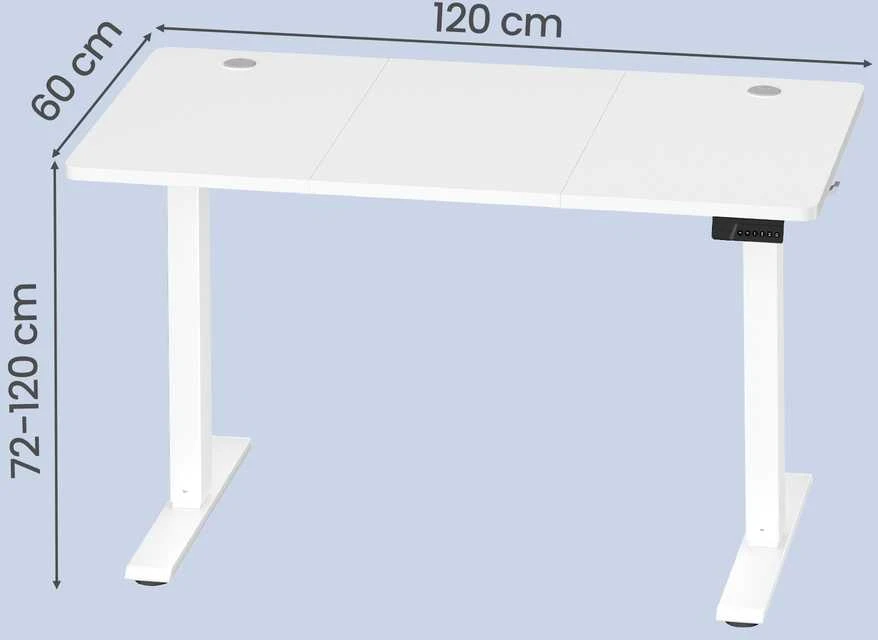Songmics Reguliuojamo aukščio stalas 120 x 60 x 72-120cm